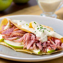 Ham, Apple & Cheddar Crepes