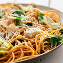 Chicken and Artichokes with Pasta 